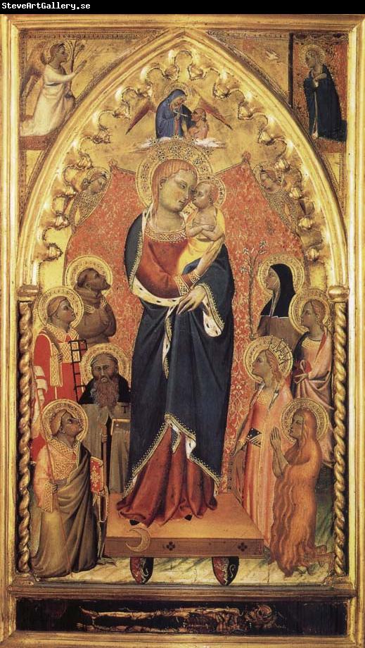 Giovanni del Biondo Her Virgin of the Apocalipsis with Holy and angelical